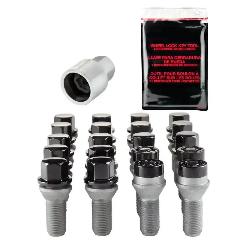 Mcgard 5-Lug Hex Lock Kit – Cone Seat Design, M14X1.25 Thread, 17Mm Head, 27.5Mm Shank (Black Finish) 1