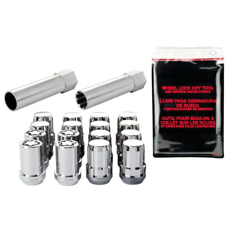 Mcgard Splinedrive 4-Lug Wheel Lock Kit With Installation Tool – Chrome Finish, M12×1.5 Thread, 13/16″ Hex, Cone Seat 1