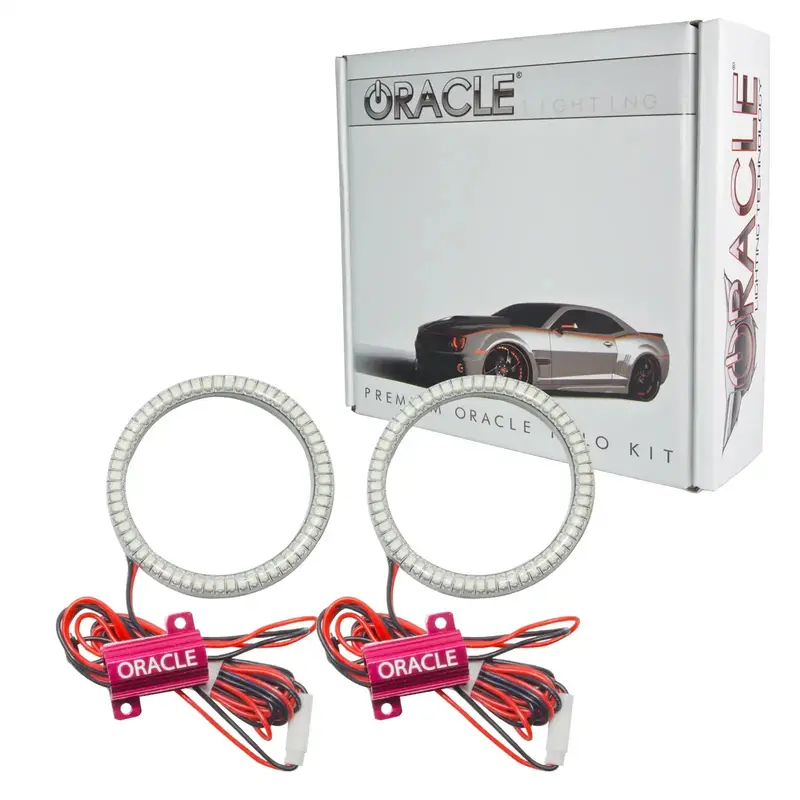 Oracle Lighting Wp Led Fog Light Kit – 1235-003 Projector Halo System With Red Accent Rings 1