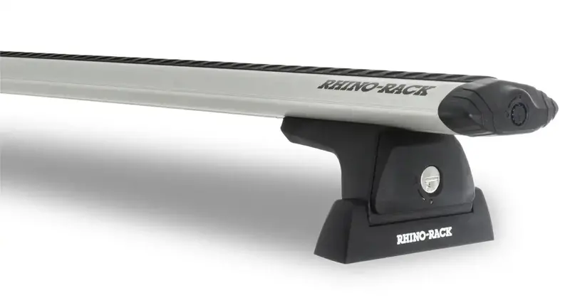 Rhino-Rack Vortex Rlt600 Silver Roof Rack With Ditch Mount Brackets And Two Aero Bars 1